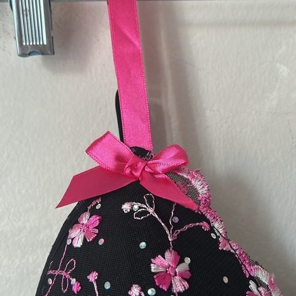 Sexy Little Things By Victoria's Secret Sequin Embroidered Floral Babydoll sz s - Picture 5 of 9